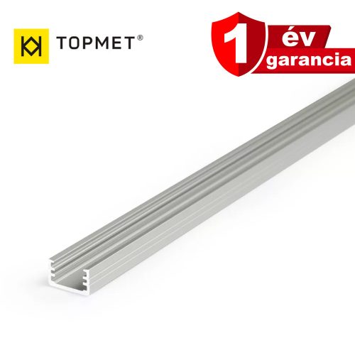 Topmet SLIM8, eloxált LED profil (felületre szerelhető)