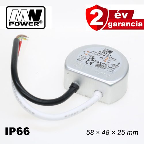 MW A3012Y, LED tápegység, 30W / 12V