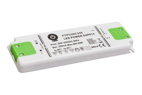 POS Power FTPC20C350, áramgenerátoros LED tápegység (30-56V) / 350mA