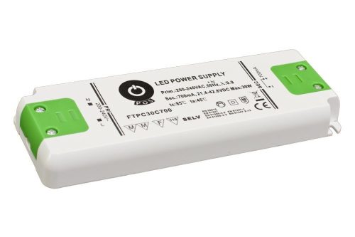 POS Power FTPC30C700, áramgenerátoros LED tápegység, (21-43V) / 700mA