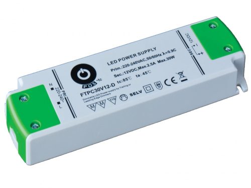 POS Power FTPC30V12-D, LED tápegység, 30W / 12V (TRIAC DIMM)