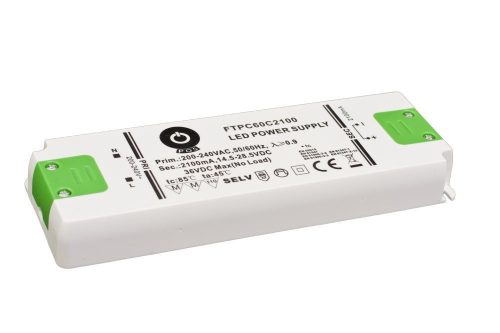 POS Power FTPC60C2100, áramgenerátoros LED tápegység, (14-29V) / 2100mA