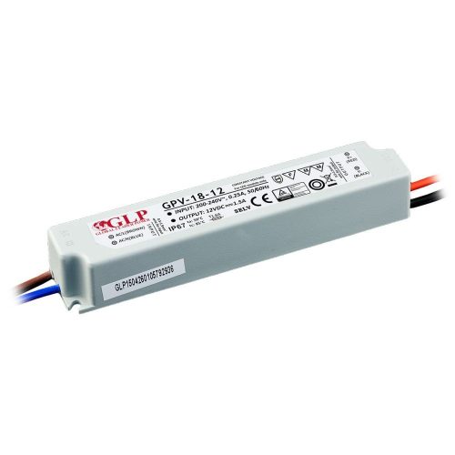 GLP GPV-18-12, LED tápegység, 18W / 12V