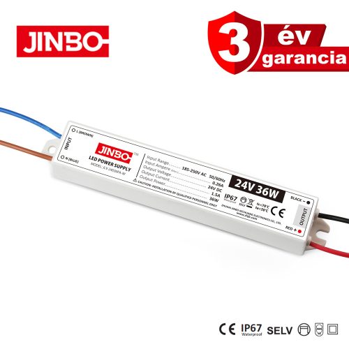 JINBO JLV-24036PA-W, LED tápegység