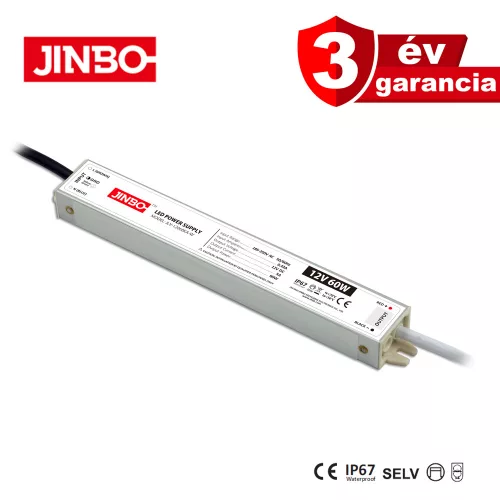 JINBO JLV-24060KA-W, LED tápegység, 60W / 24V