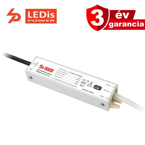 LEDis LD-20-12, LED tápegység, 20W / 12V