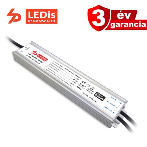 LEDis LD-300-12, LED tápegység, 300W / 12V