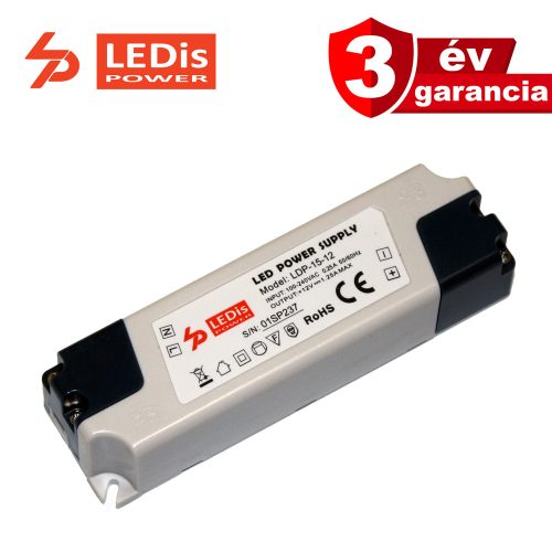 LEDis LDP-15-12, LED tápegység, 15W / 12V