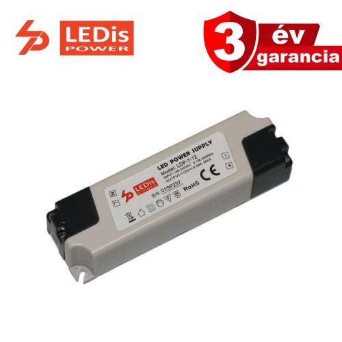 LEDis LDP-7-12, LED tápegység, 7W / 12V