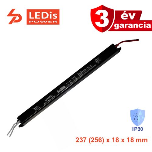 LEDis LDS-36-12, Ultra-slim LED tápegység, 36W / 12V