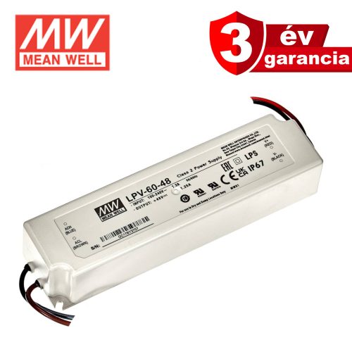 Mean Well LPV-60-48, LED tápegység, 60W / 48V