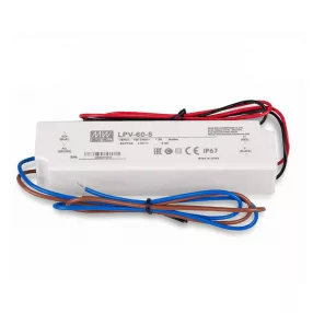 Mean Well LPV-60-5, LED tápegység, 40W/5V