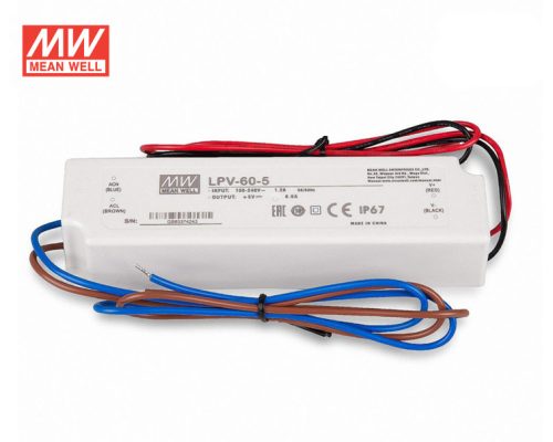 Mean Well LPV-60-5, LED tápegység, 40W/5V