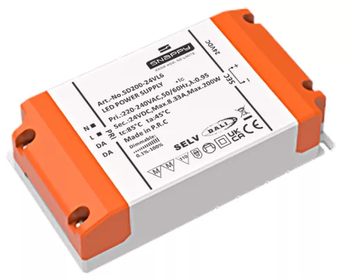 Snappy SD200-24VL6, DALI-2 LED tápegység, 200W / 24V