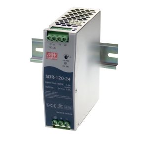   Mean Well SDR-120-24, DIN sínre szerelhető tápegység, 120W / 24V 