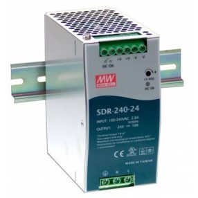   Mean Well SDR-240-24, DIN sínre szerelhető tápegység, 240W / 24V 