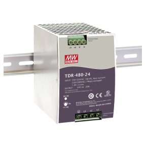   Mean Well TDR-480-48, háromfázisú, DIN sínre szerelhető tápegység, 480W / 48V 