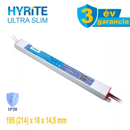 HYRITE TL-12E20, Ultra-Slim LED tápegység, 20W / 12V