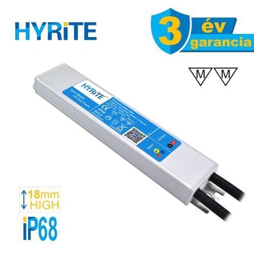 HYRITE TLG-12E20C, LED tápegység, 20W / 12V, 18mm, IP68