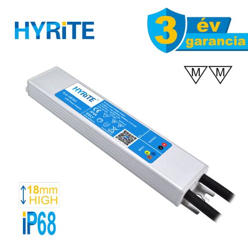 HYRITE TLG-12E40C, LED tápegység, 40W / 12V, 18mm, IP68