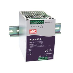   Mean Well WDR-480-24, DIN sínre szerelhető tápegység, 480W / 24V 