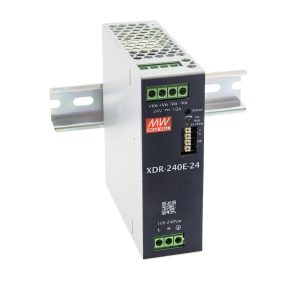   Mean Well XDR-240E-24, DIN sínre szerelhető tápegység, 240W / 24V