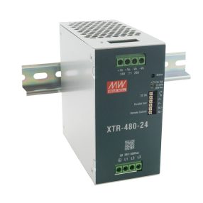   Mean Well XTR-480-24, háromfázisú DIN sínre szerelhető tápegység, 480W / 24V